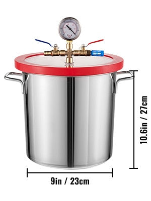 VEVOR Vacuum Chamber 1.5 /2 /3 /5 Gallon Stainless Steel Vacuum Degassing Chamb image 2