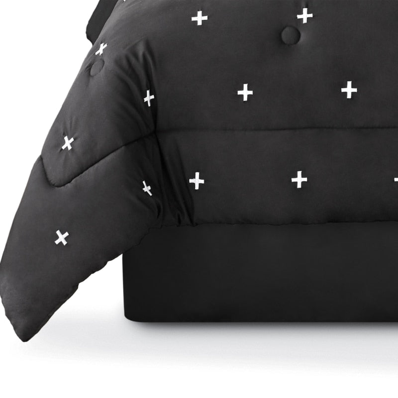 Mainstays 7-Piece Embroidered Comforter Set, Full/Queen image 4