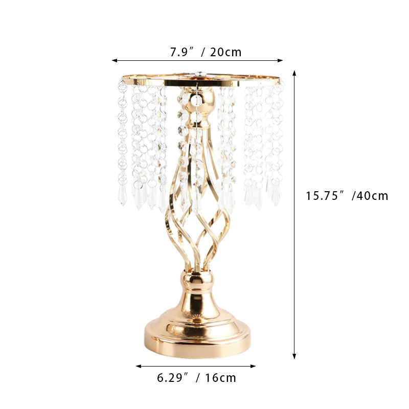 Exquisite Flower Twist Vase Crystal Candlestick Table Centerpiece Decor Flower image 9