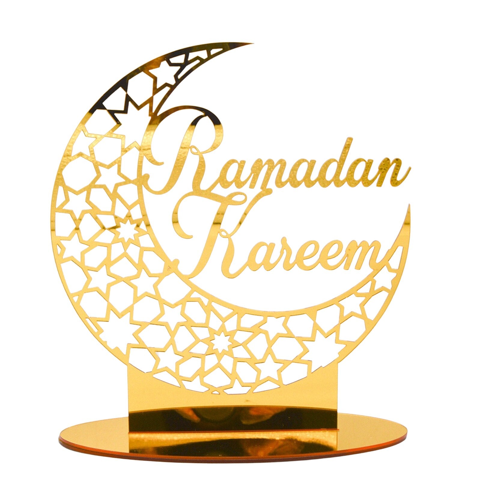 Ramadan Mubarak Festival Decoration Acrylic Golden Moon Eid Ramadan image 0