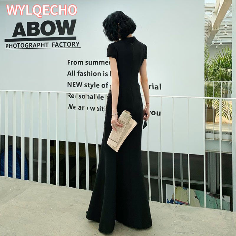 2024 Ao Dai Dress Vietnam Traditional Dress High Slit Mermaid Chinese Dress Qip image 6