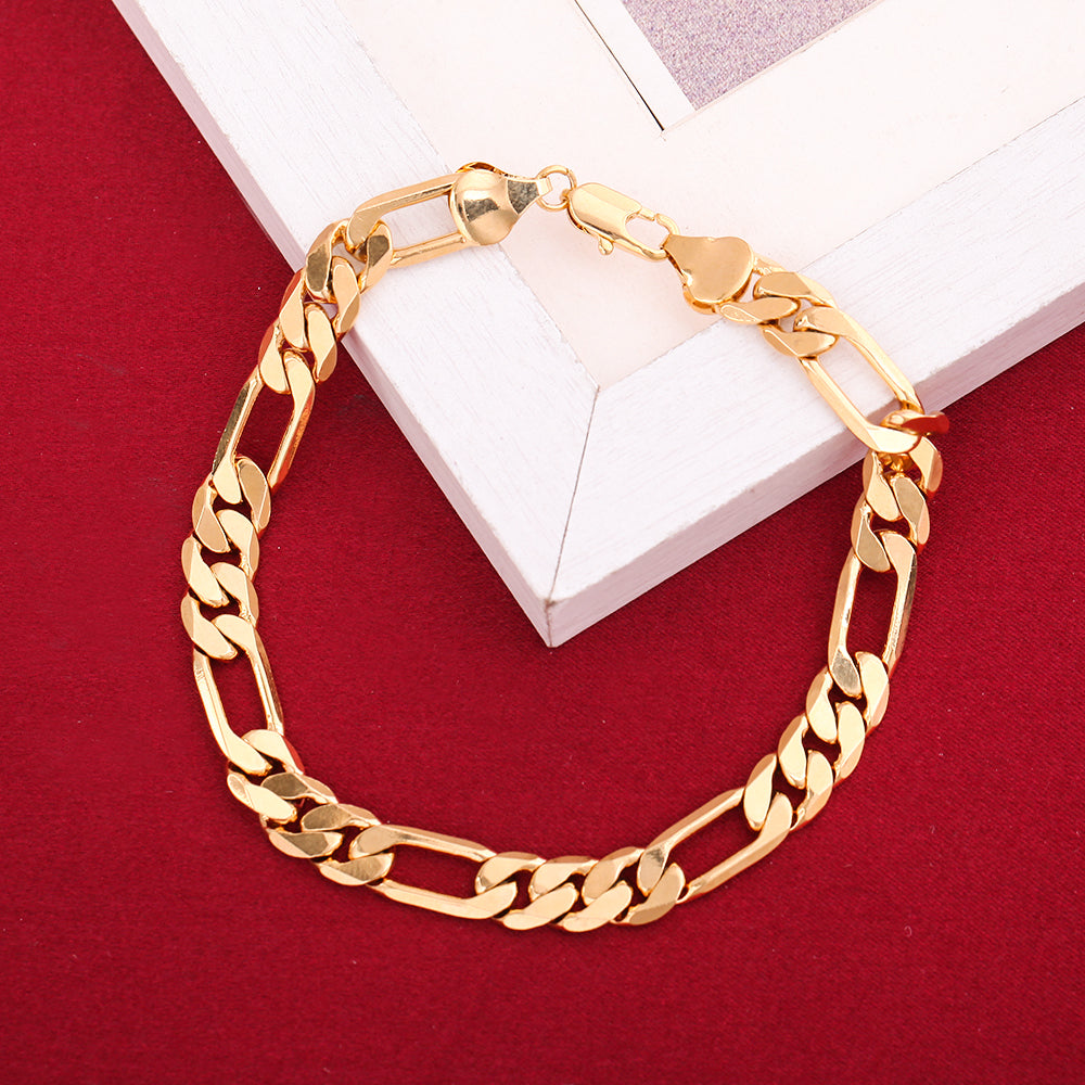 Wholesale Fashion 925 Stamp Silver 18K Gold Color 8MM Men Women Lady Bracelet C image 1
