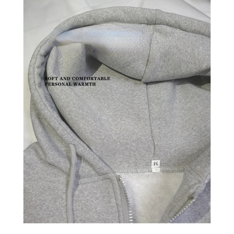 Ready Stock Women Coat Plush Jackets Solid Color Velvet Thick Warm Winter Hoodi image 8