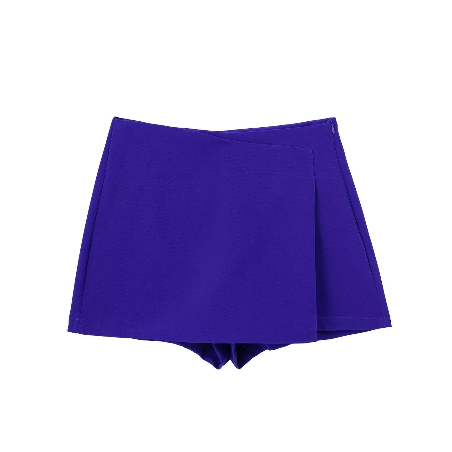 Willshela Women Fashion Solid Asymmetrical Side Zipper Skirts Shorts Vintage Hi image 11