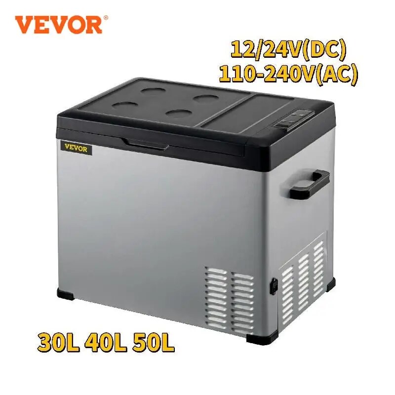 VEVOR 30L 40L 50L Mini Car Refrigerator Portable Fridge Freezer 12/24V DC 110-2 image 0