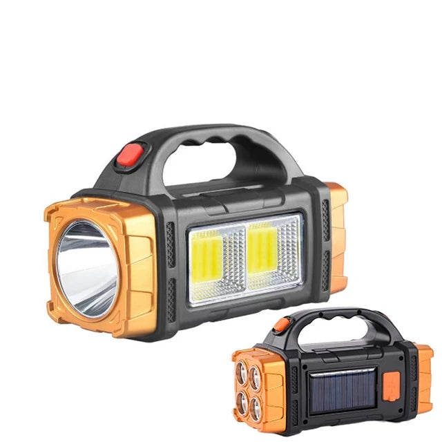 Portable Powerful USB Rechargeable Flashlight Solar LED Light With COB Work Lig image 4