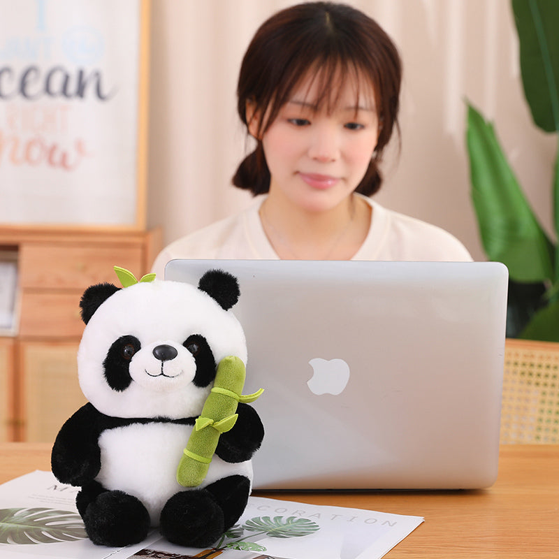 25cm Kawaii Panda With Bamboo Soft Stuffed International Favorite Dolls Birthda image 5