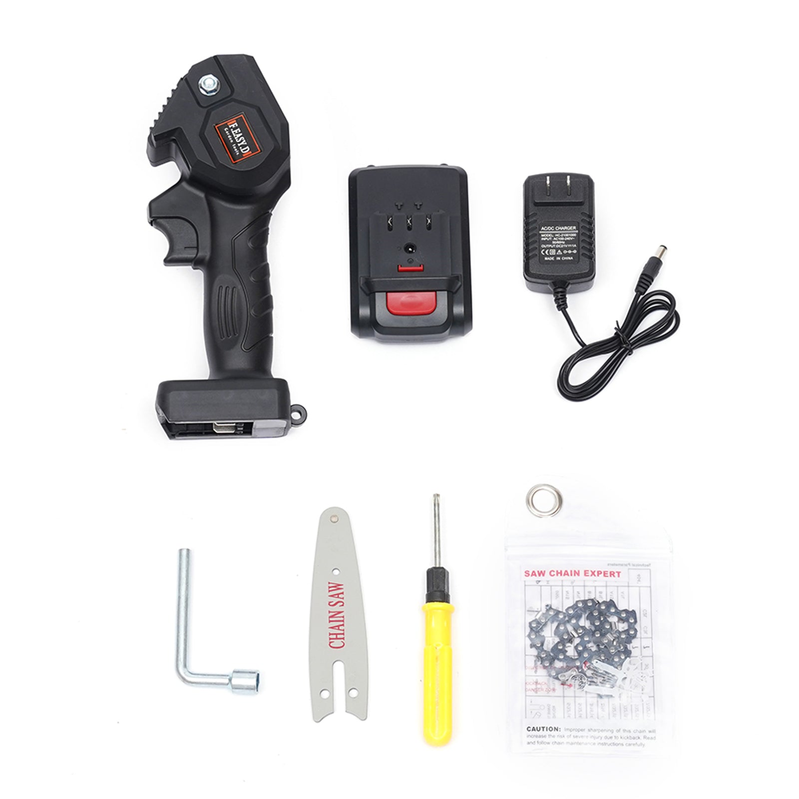 4" Electric Cordless Chain Saw 24V Small Mini Handheld Chainsaw Battery-Powered image 2