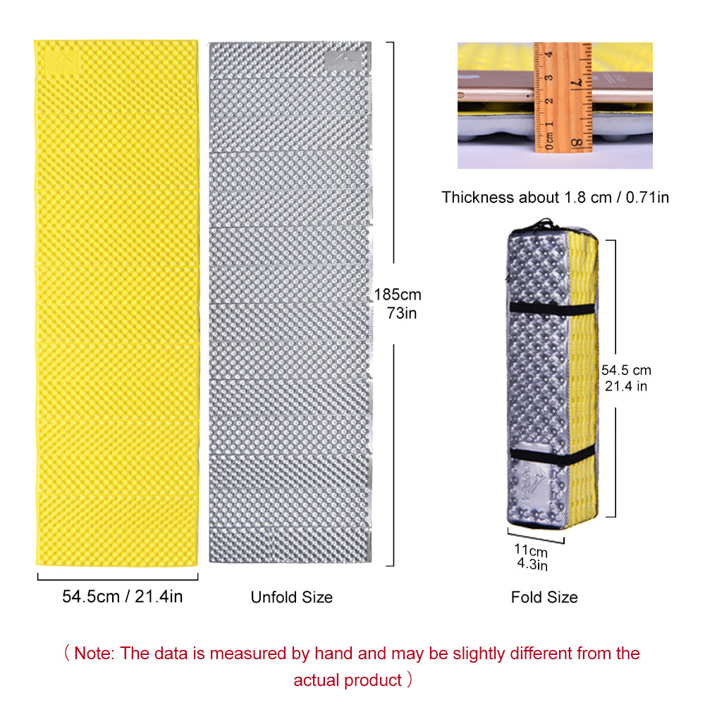 Widesea Camping Mat Portable Sleeping Pad Picnic Foam Bed Mattress Travel Trekk image 2