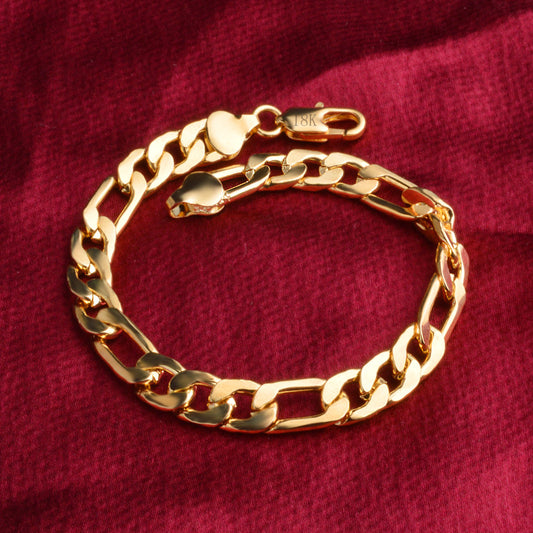 Wholesale Fashion 925 Stamp Silver 18K Gold Color 8MM Men Women Lady Bracelet C image 0