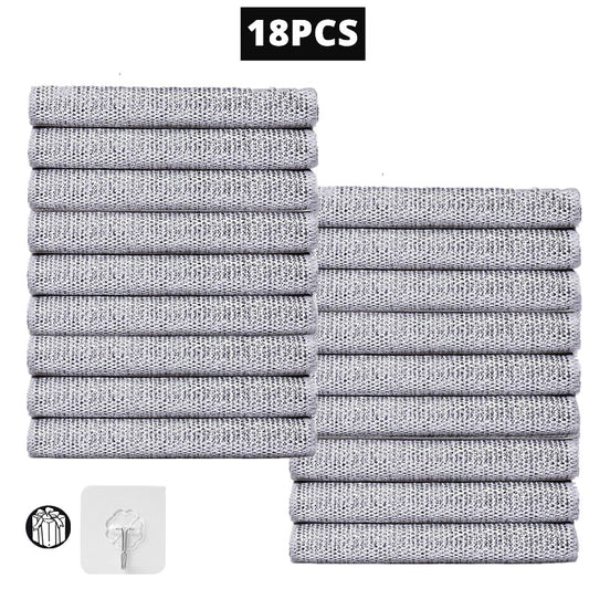 20/1pcs Magic Cleaning Cloth Thickened Double -sided Metal Steel Wire Rags Kitc image 0