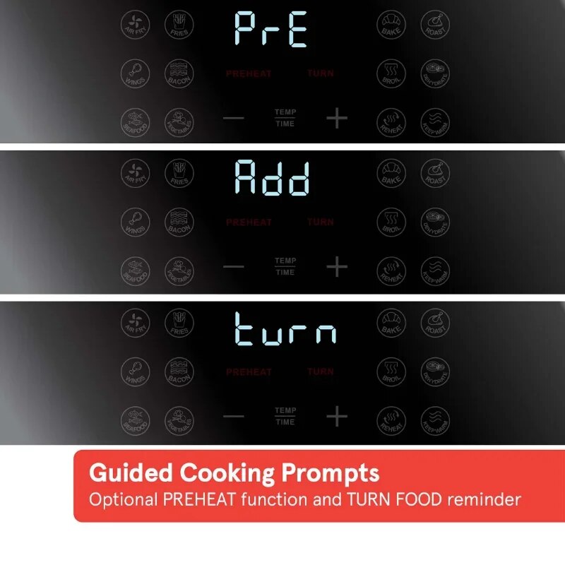 6-Qt Digital Air Fryer with Guided Cooking, Black GAF686 image 3