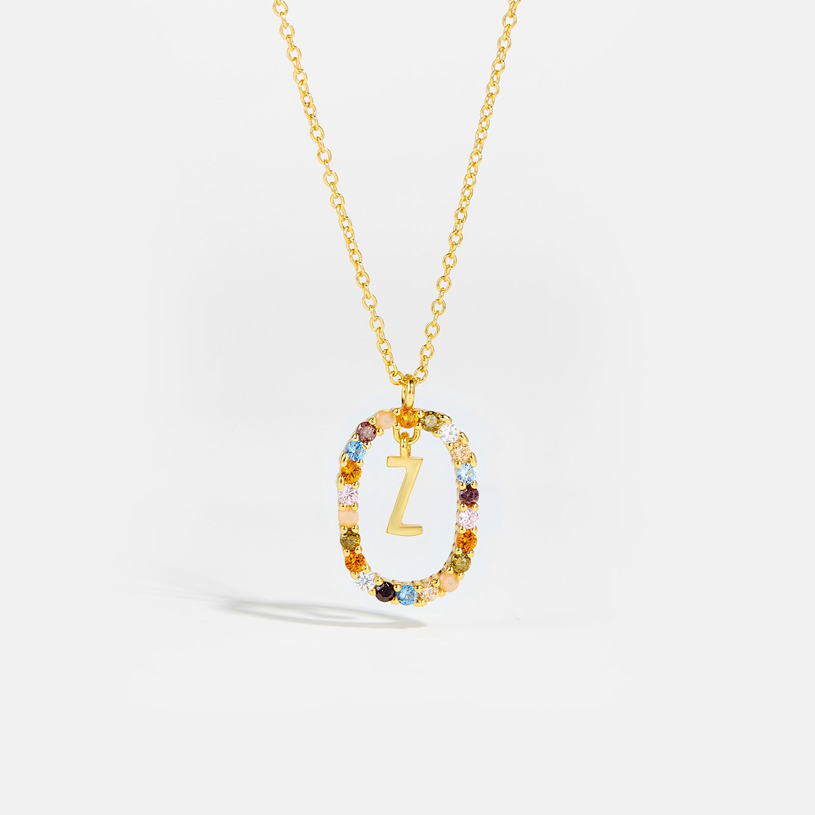 ANDYWEN 925 Sterling Silver Gold Letters A - Z  Initial M S C K Alphabet Penden image 14