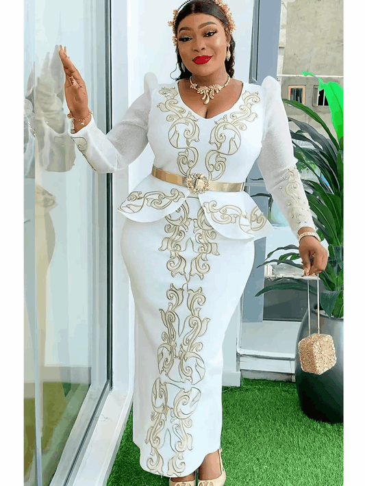 Elegant African Dresses for Women 2024 New Africa Clothing Plus Size Turkey Wed image 0