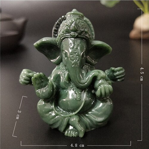 Gold Lord Ganesha Buddha Statue Elephant God Sculptures Ganesh Figurines image 1