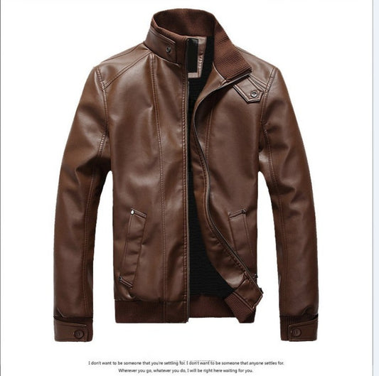 2023 Spring Autumn and Winter  Mens coats Slim Fit Motorcycle Mens Leather Jack image 0