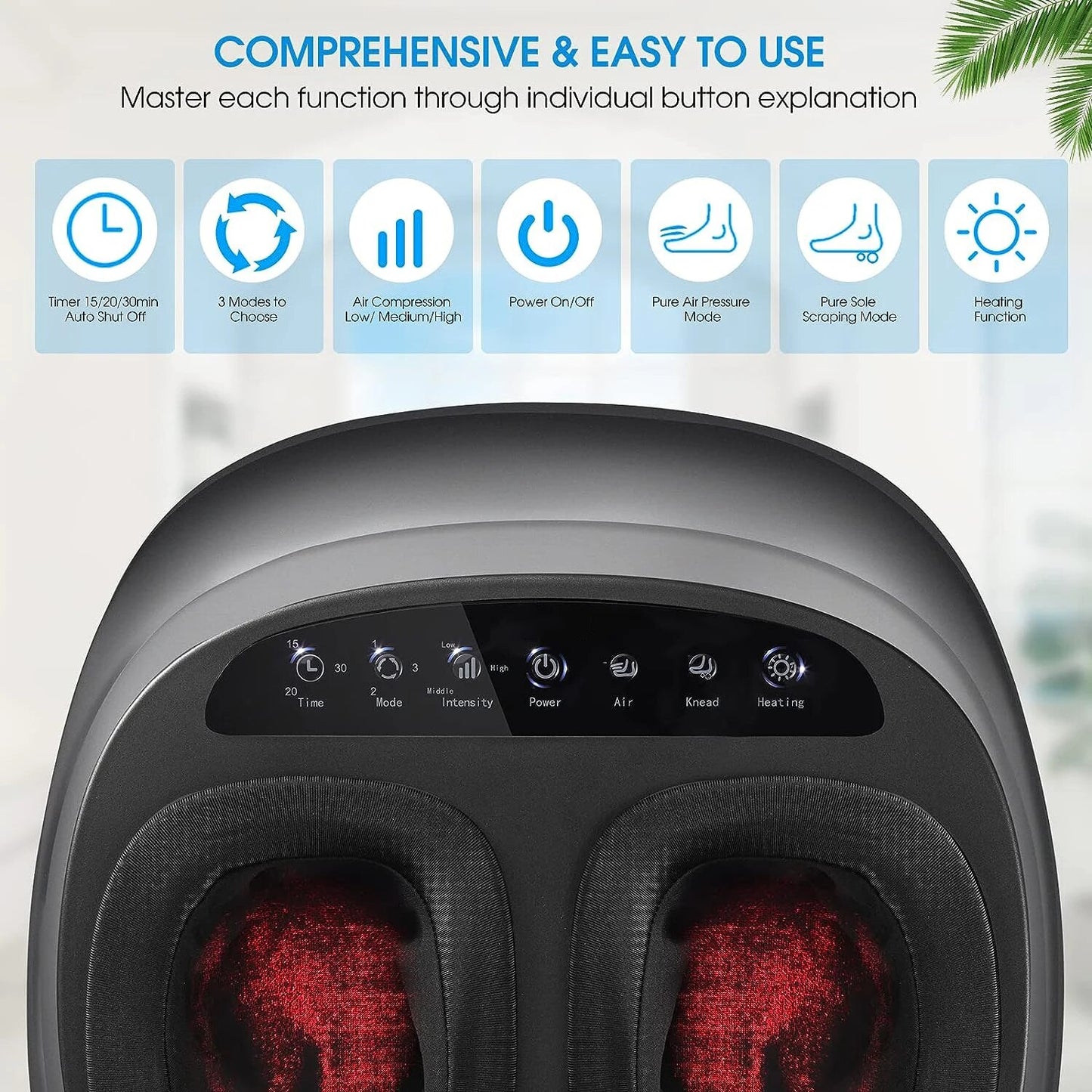 Foot Massager Machine with Heat and Massage Gifts for Men and Women Shiatsu Dee image 4