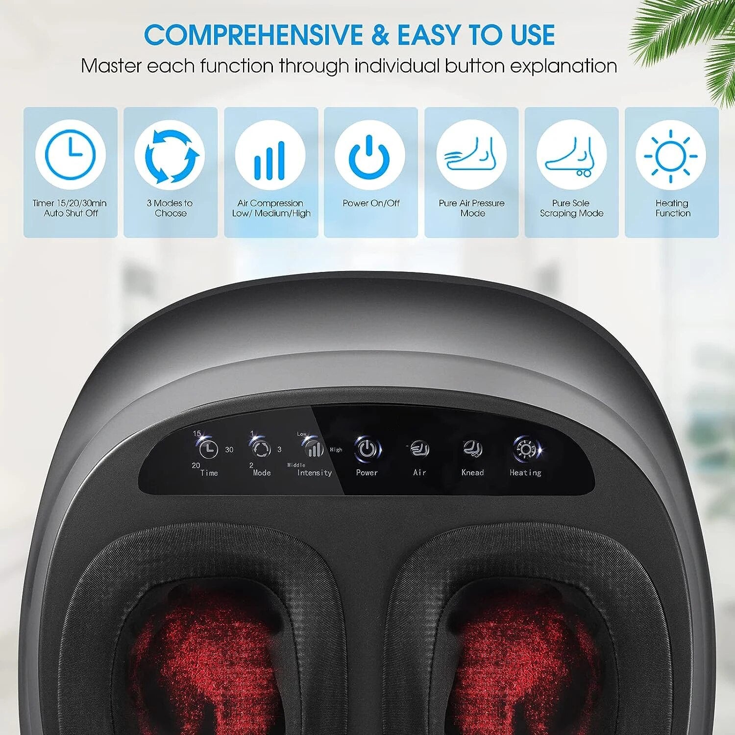 Foot Massager Machine with Heat and Massage Gifts for Men and Women Shiatsu Dee image 4