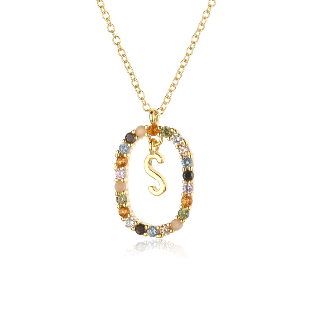 KIKICHICC 925 Sterling Silver Gold Letters E K T Alphabet Initial Long Chain Ne image 15