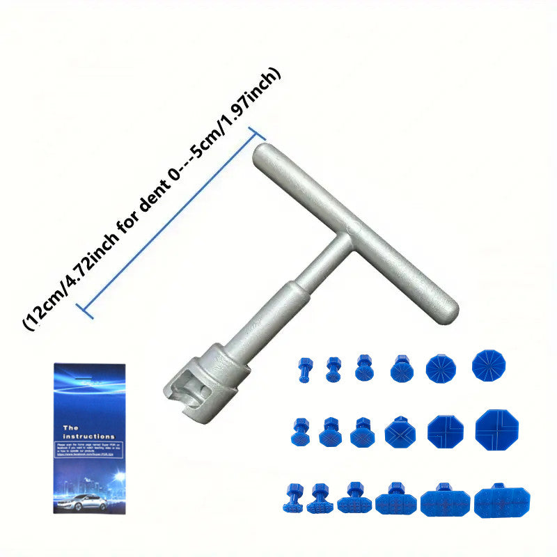 Car Dent Repair Puller, Car Repair Tools Kit With 18pcs Plastic Glue Tabs Metal image 1