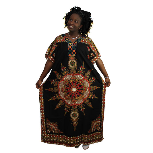 Plus Size African Party Dresses for Women 2024 New Fashion Dashiki Ankara Cotto image 0