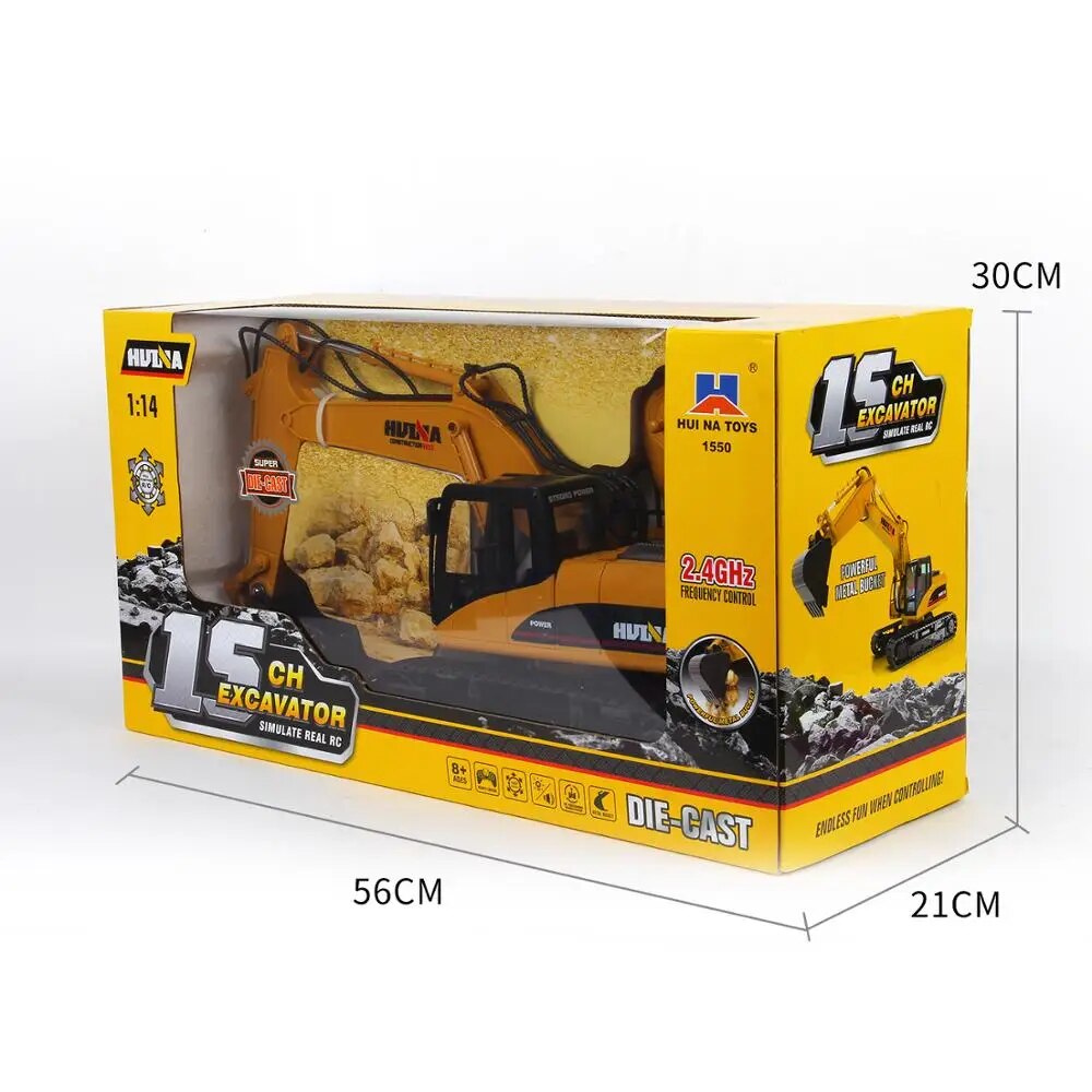 1/14 Scale Huina 1550/1535 Radio Control Excavator Model Remote's Battery NOT I image 1