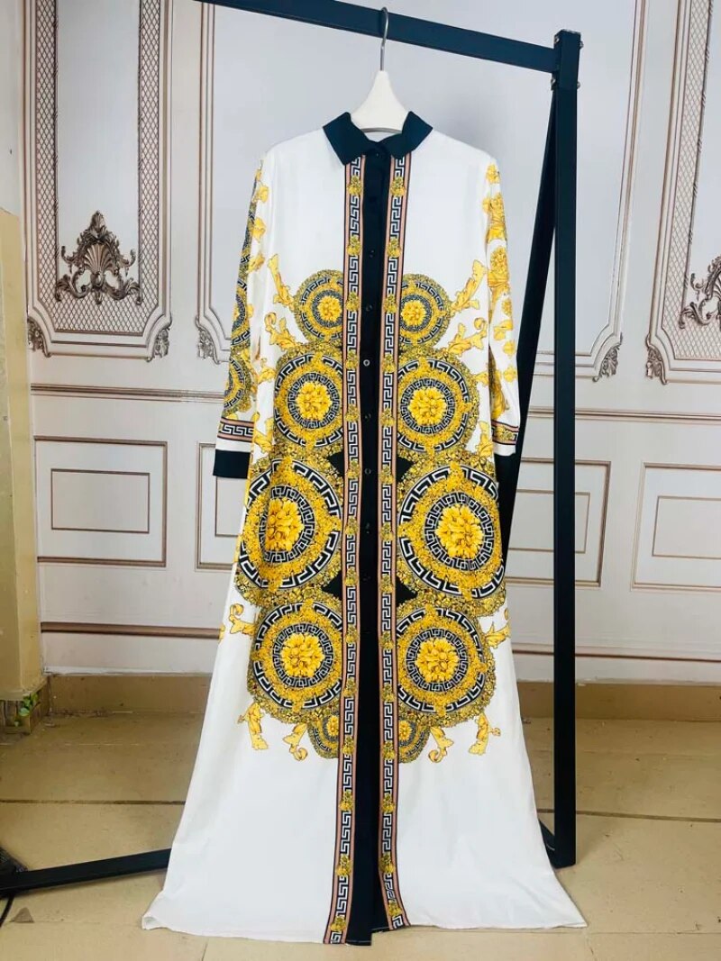 New Fashion  Shirt collar African chiffon Loose Long Dashiki Traditional Party image 4