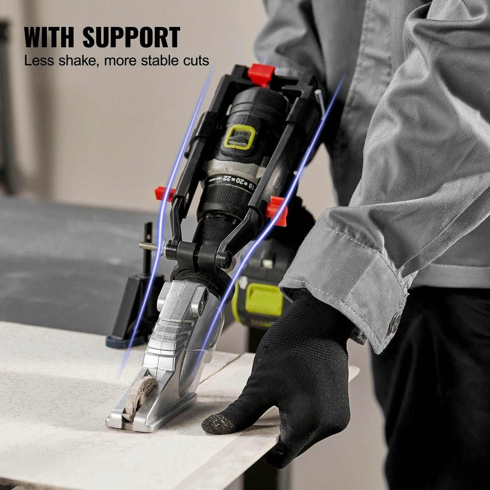 VEVOR Board Cutter Drill Attachment Board Shears Attachment with 360 Degree Piv image 5
