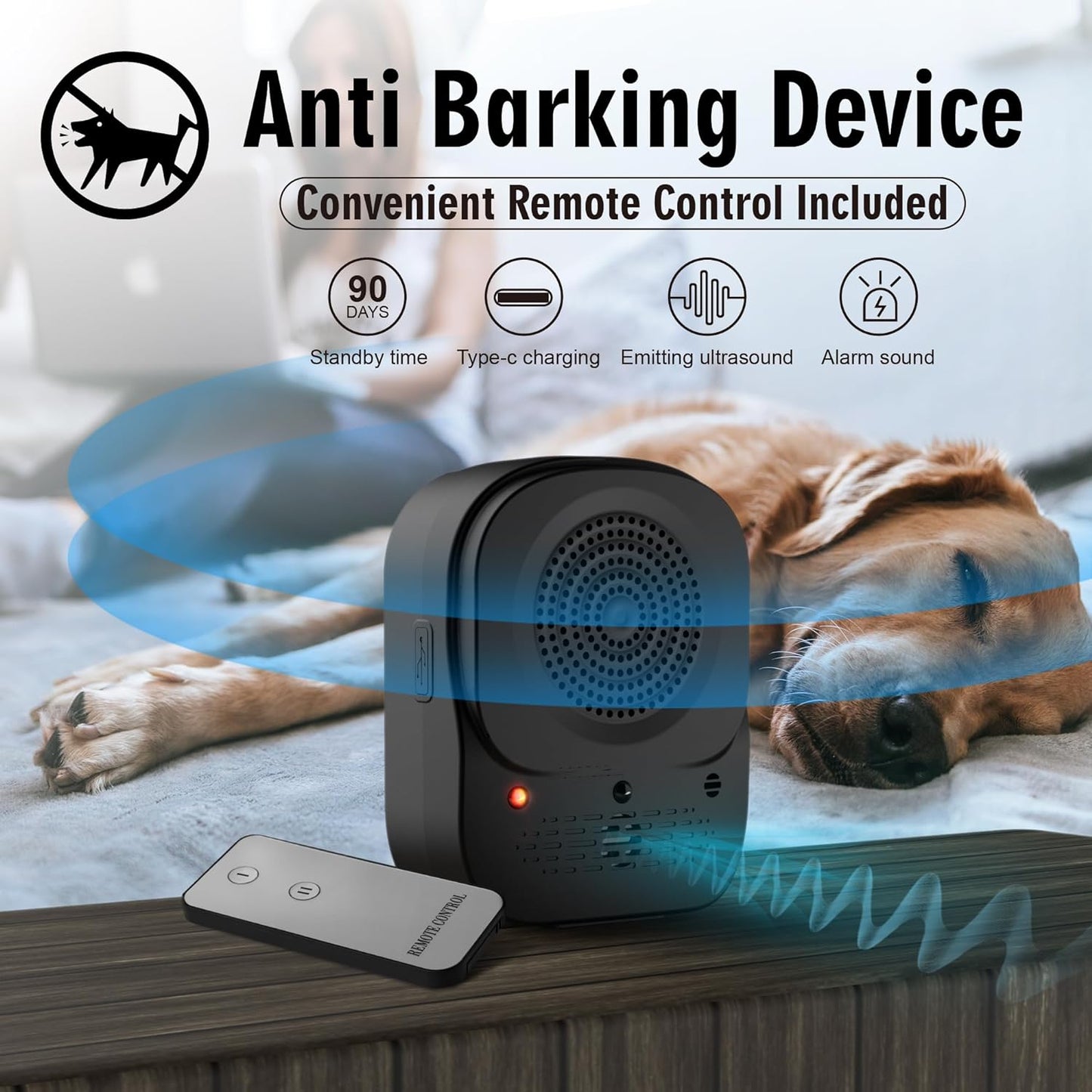 Anti Barking Devices 2024 Barking Control Devices with Effective 4 Adjustable S image 1