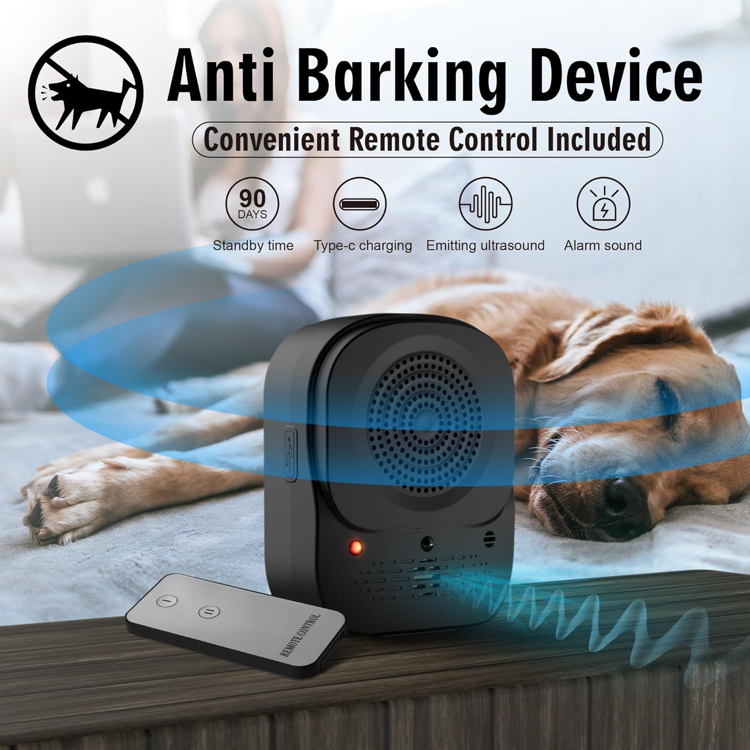 Anti Barking Devices 2024 Barking Control Devices with Effective 4 Adjustable S image 1