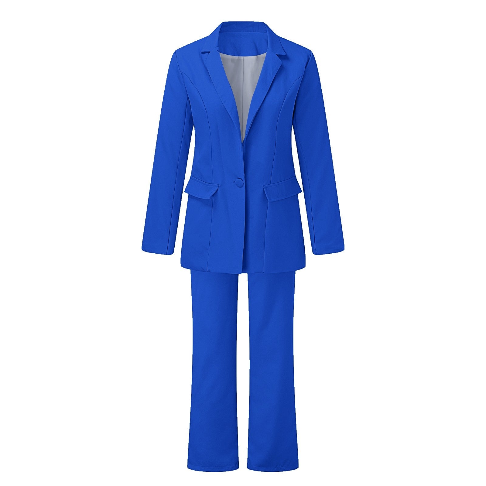 Women's Casual Solid Color Streetwear Long Sleeve Button Coat Blazer Jacket Hig image 4
