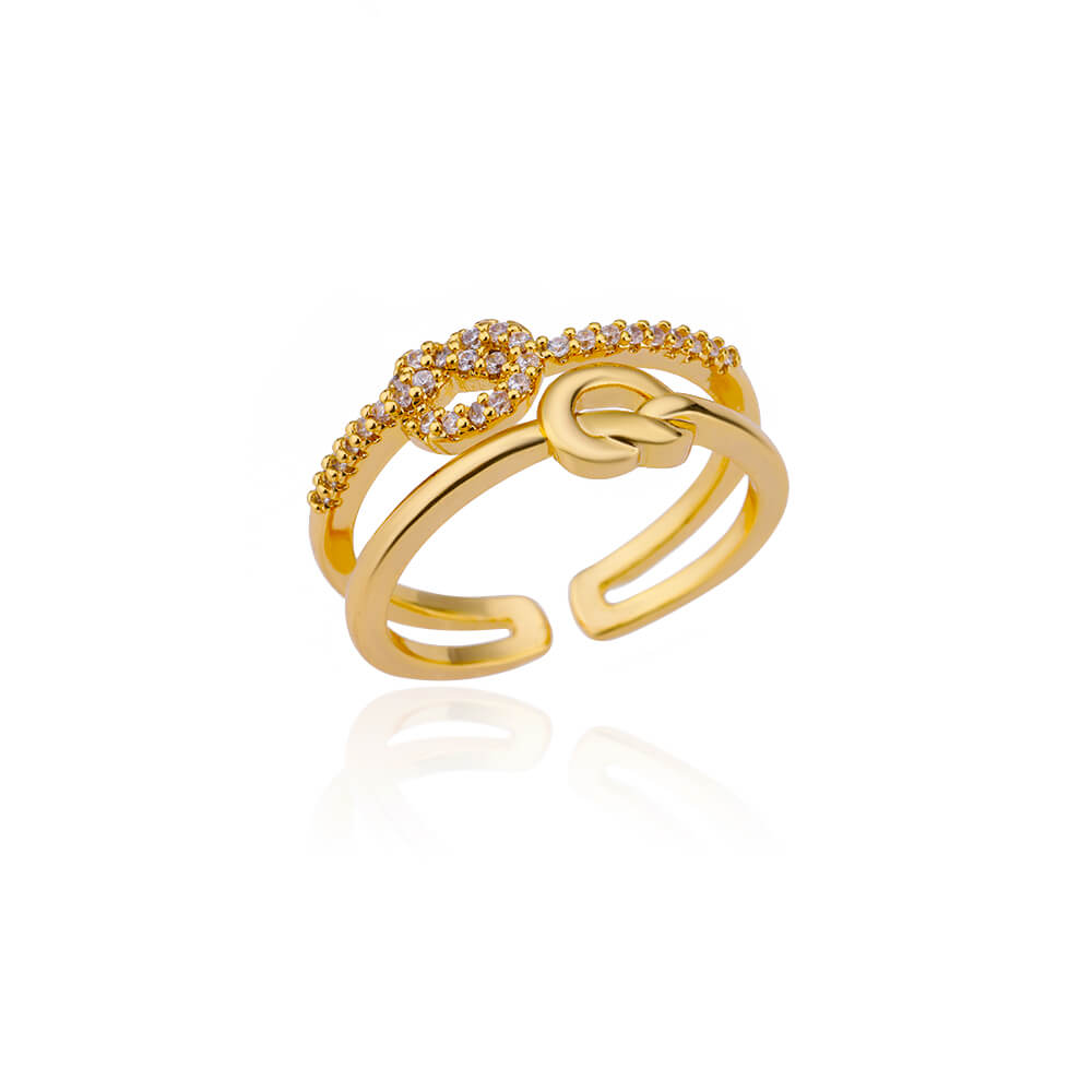 48 Style Women Stainless Steel Rings Gold Color Hollow Out Geometric Open Ring  image 8