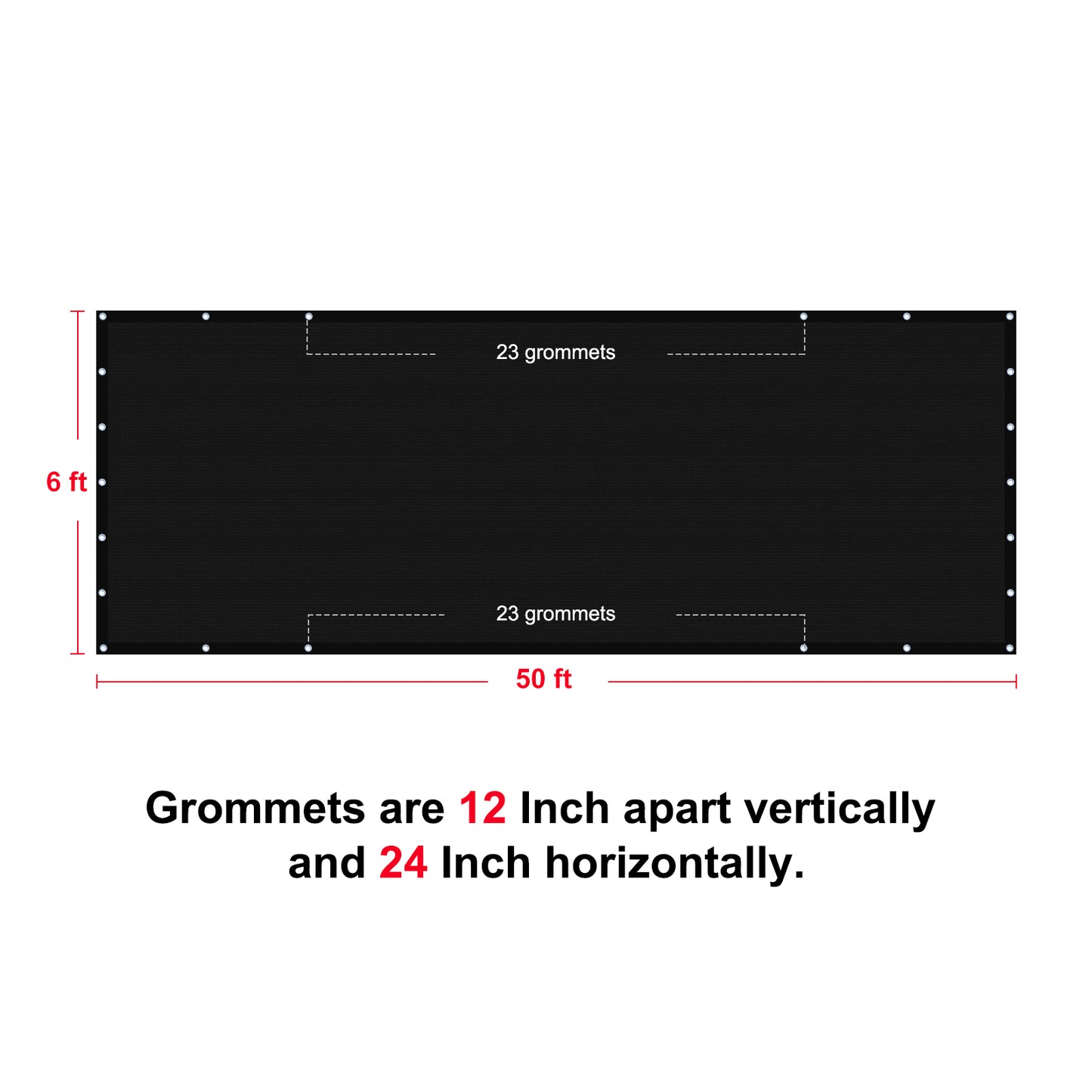 6 ft. x 50 ft. Privacy Fence Screen 90% Blockage Shade Temporary Fencing for Wa image 5