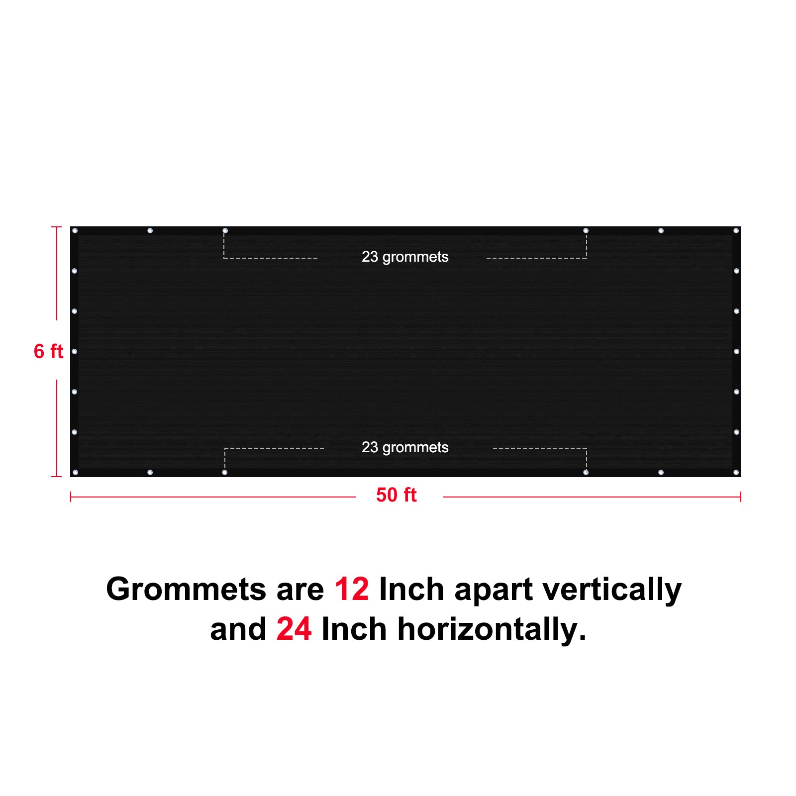 6 ft. x 50 ft. Privacy Fence Screen 90% Blockage Shade Temporary Fencing for Wa image 5