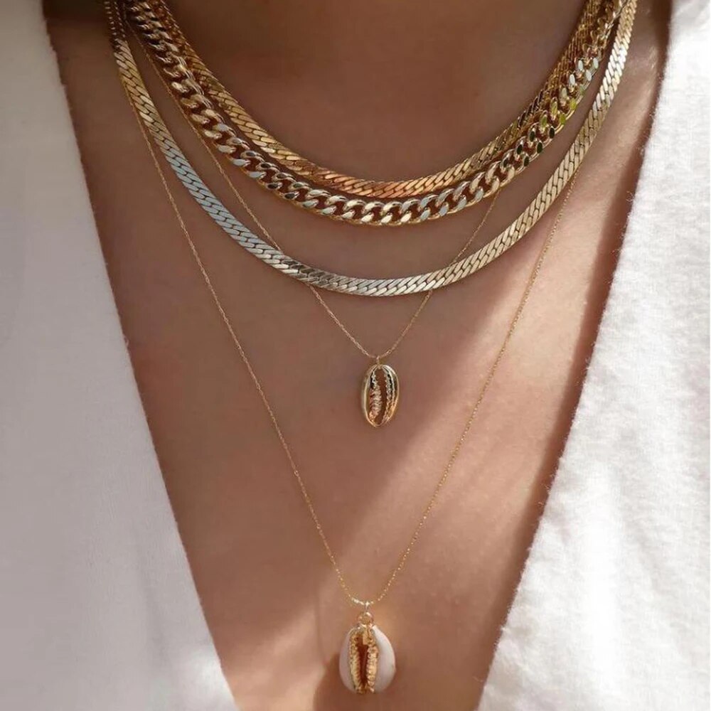 bls-miracle Bohemia Gold Color Multiple Styles Necklace For Women Trendy Multi- image 20