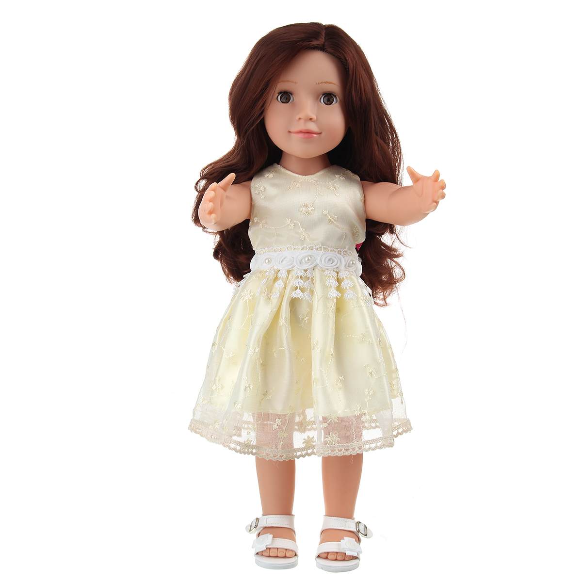 45CM Full Body Vinyl Baby Dolls Toddler Baby Dolls Sleeping Accompany Doll Chris image 2
