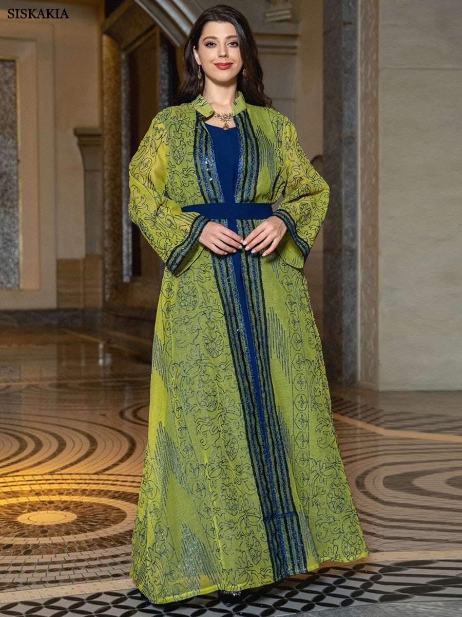 Siskakia Muslim Indian Anarkali Suits For Woman Kuwaiti Dubai Daily Party Gown image 4