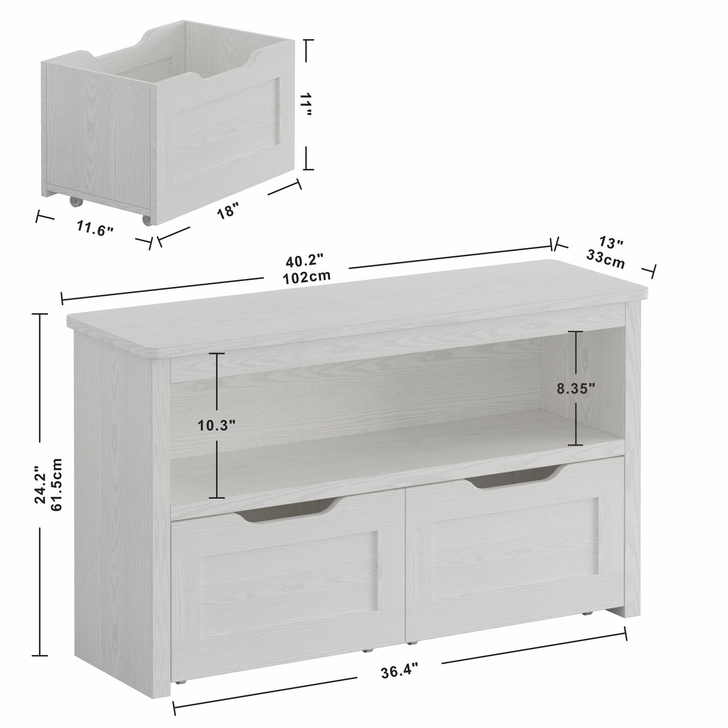 IRONCK Toy Storage Organizer for Boys and Girls, with Drawers, Wheels and Open image 2