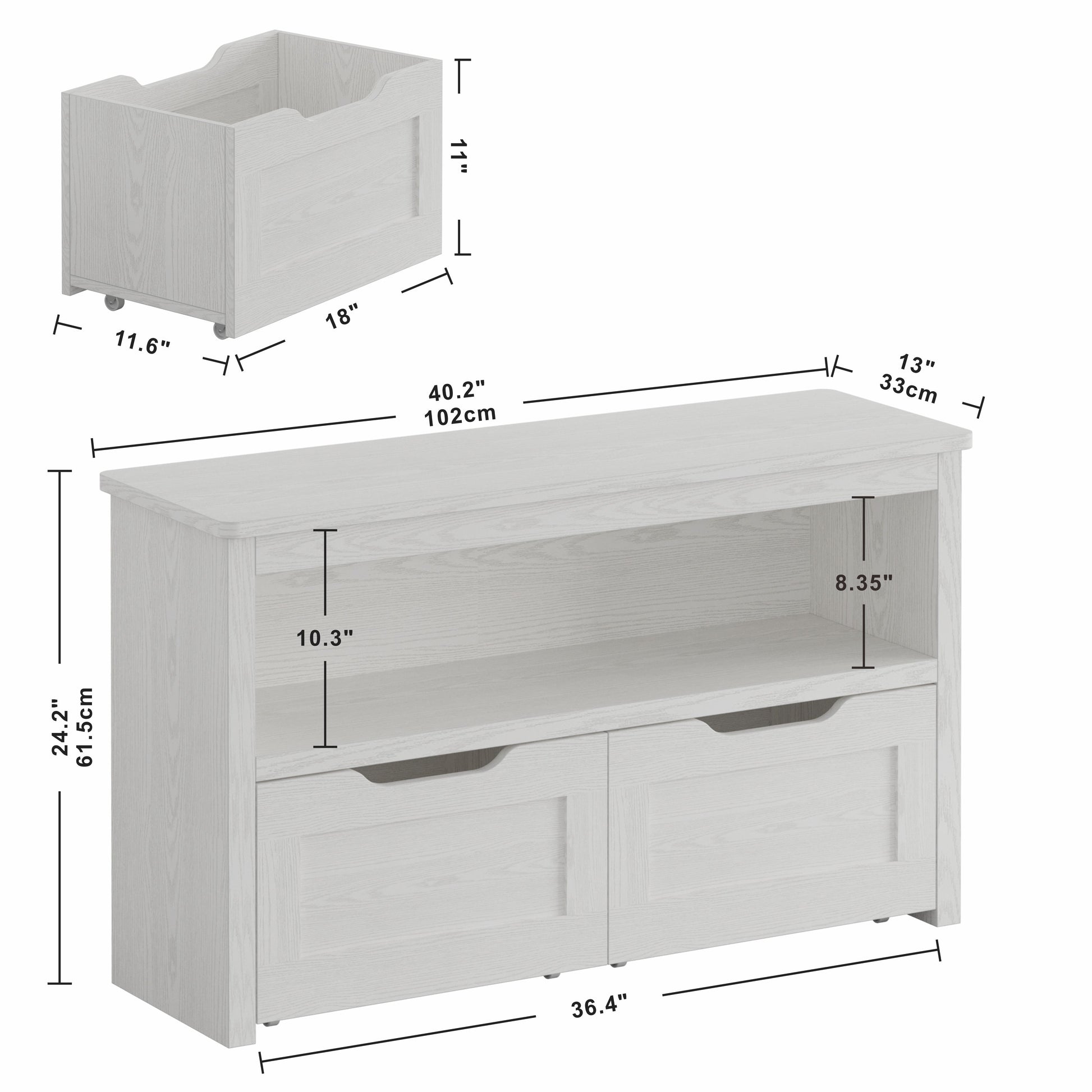 IRONCK Toy Storage Organizer for Boys and Girls, with Drawers, Wheels and Open image 2