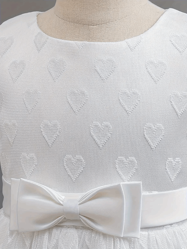 Girls Party Dresses Summer Luxury Elegant Bow Princess Dress Kids Baptism Lace  image 4