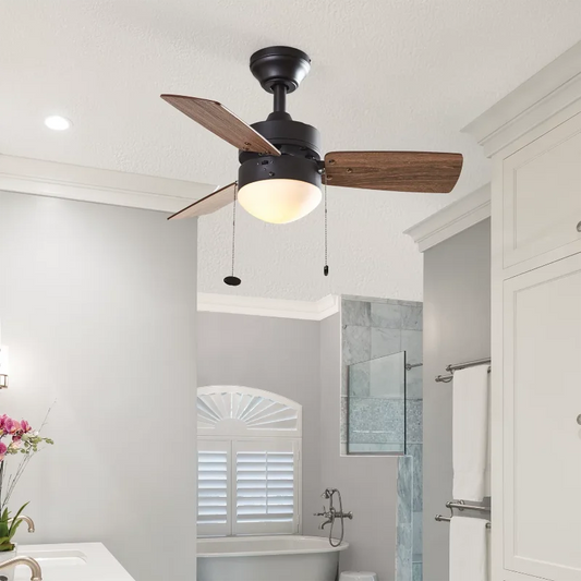 Better Homes & Gardens Finney 30" Oil-Rubbed Bronze Ceiling Fan with Light, 3 B image 0