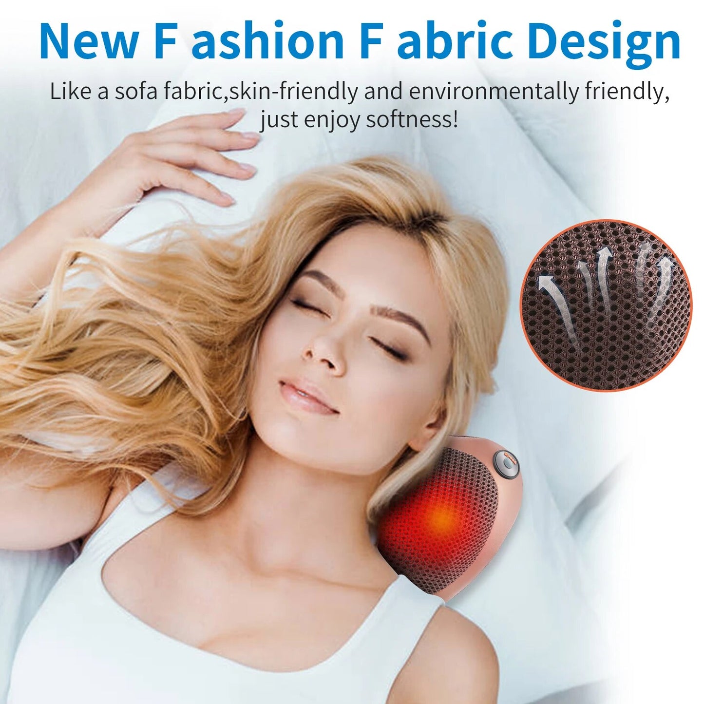 Head Massager Car Home Cervical Shiatsu Massage Neck Back Waist Body Electric M image 8