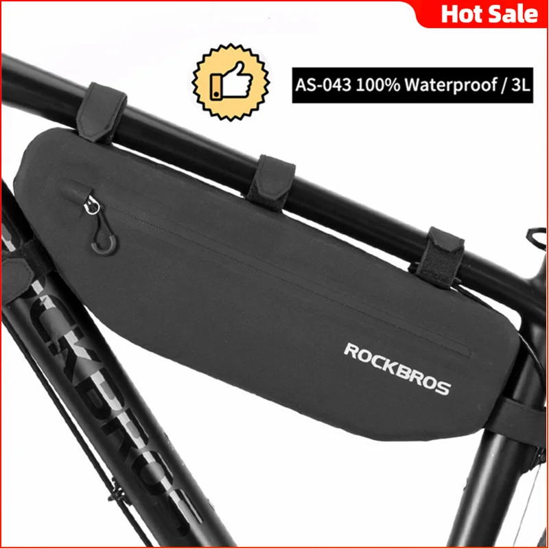 ROCKBROS Cycling Bicycle Bags Top Tube Front Frame Bag Waterproof MTB Road Tria image 2