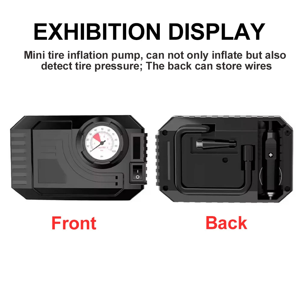 PECHAM Car Electric Air Pump Mini Tire Inflator 12V 100PSI 25L/Min Portable Air image 3