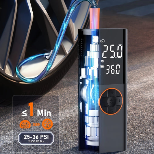 Tire Inflator Portable Air Compressor, 2X Fast Cordless Air Pump 7800mAh Batter image 0