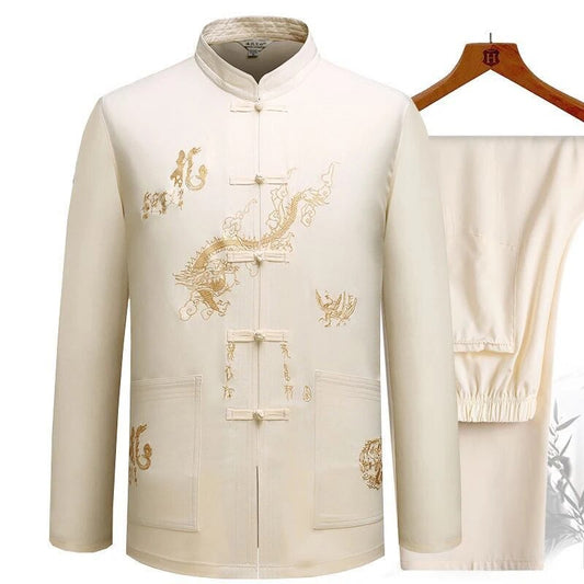 Chinese Traditional Tang Clothing Kung Fu Suit Fashion Casual Embroidery T-shir image 0