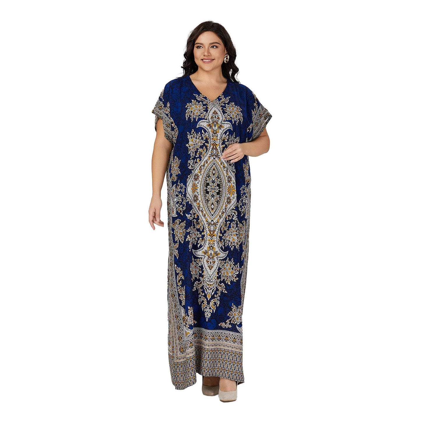 PlusSize Moroccan Traditional Dress Abaya For Women's Kaftan African Beach Dash image 0