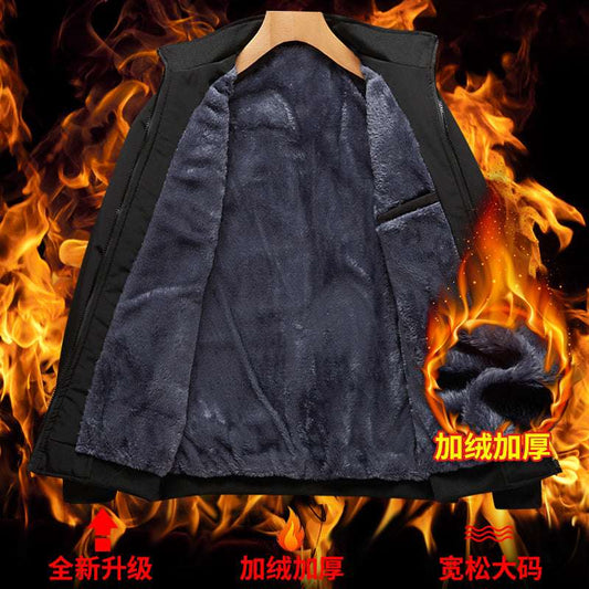 BoJsd Autum Wninter Men Jackets Middle Aged Elderly Cotton Padded Jackets Large image 0