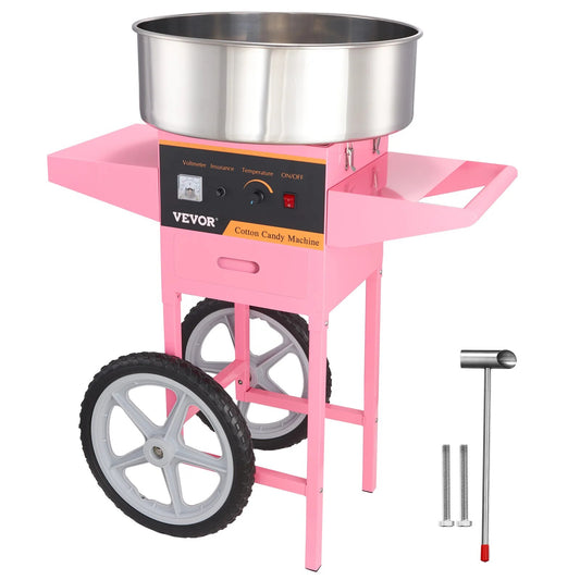 VEVOR Electric Cotton Candy Machine with Cart 1000W Commercial Floss Maker with image 0