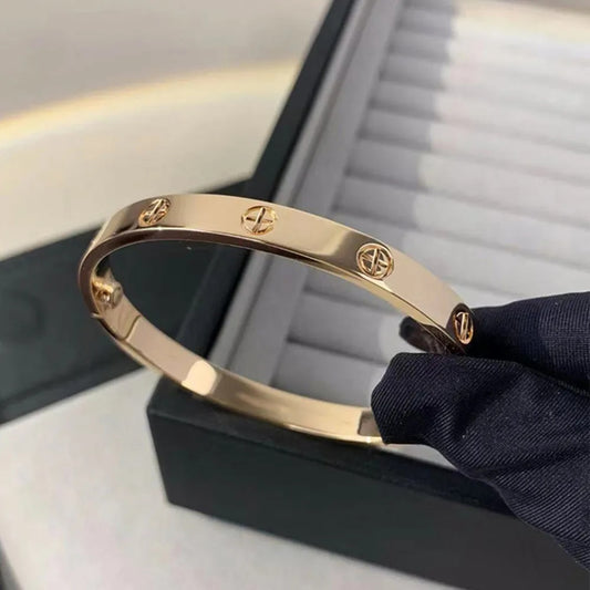 2023 New Design Gold Color Zircon And Cross Nut Nail Bracelet Gold & Bangle For image 0